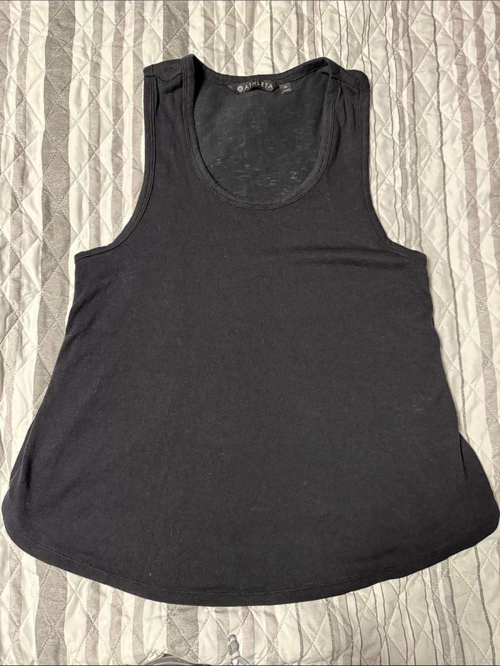 Athleta Black Scoop-Neck Tank